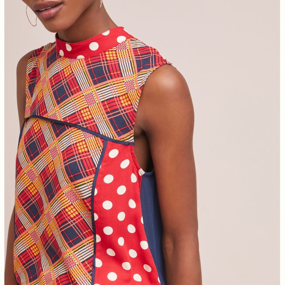 Anthropologie Tiny Evelyn Mock Neck Drawstring Top